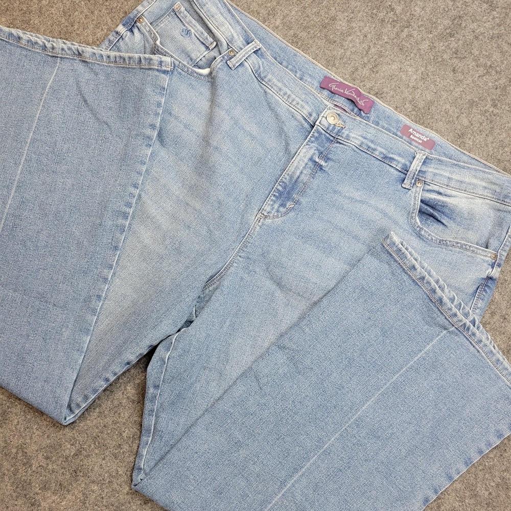 Gloria Vanderbilt Jeans Womens 22WS Blue Denim Stretch Faded Amanda Bootcut Leg